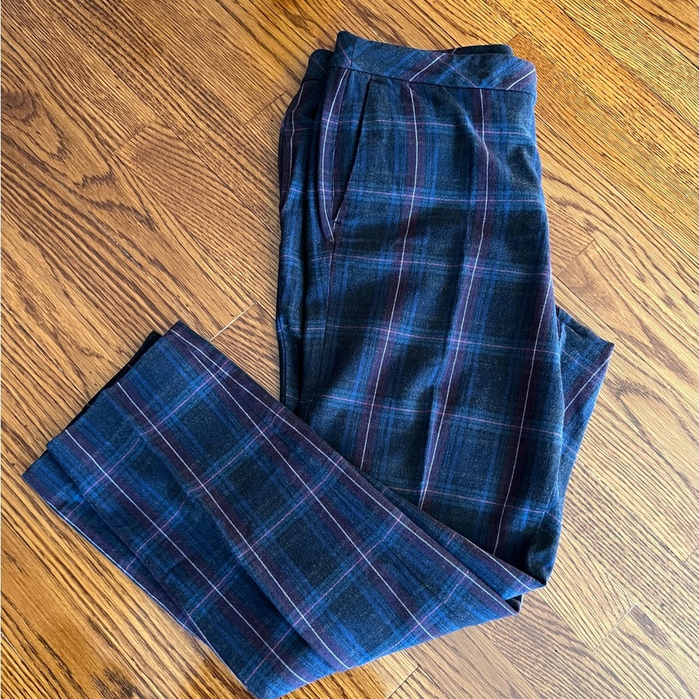 J. Jill Premium B+Stretch Plaid Ankle Pants